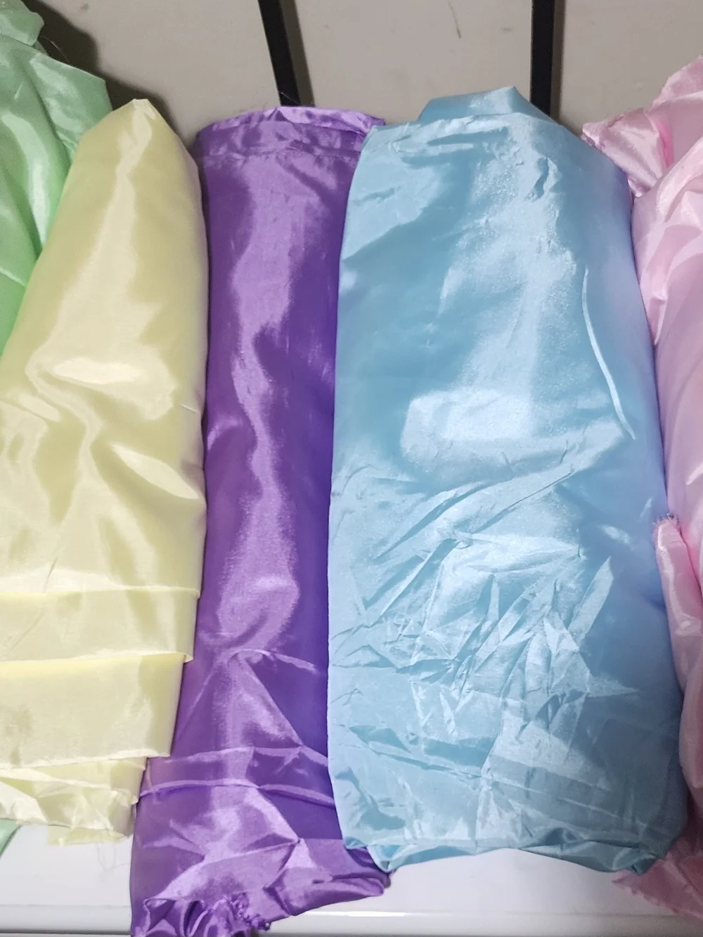 Pastel Organza Fabric for Sewing & Decorations - Blue, Purple, Yellow, Pink